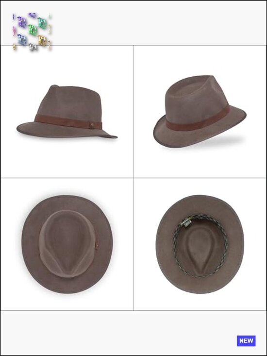 Wool Fedora Hat with UPF 50+ Protection Adjustable Fit Outdoor